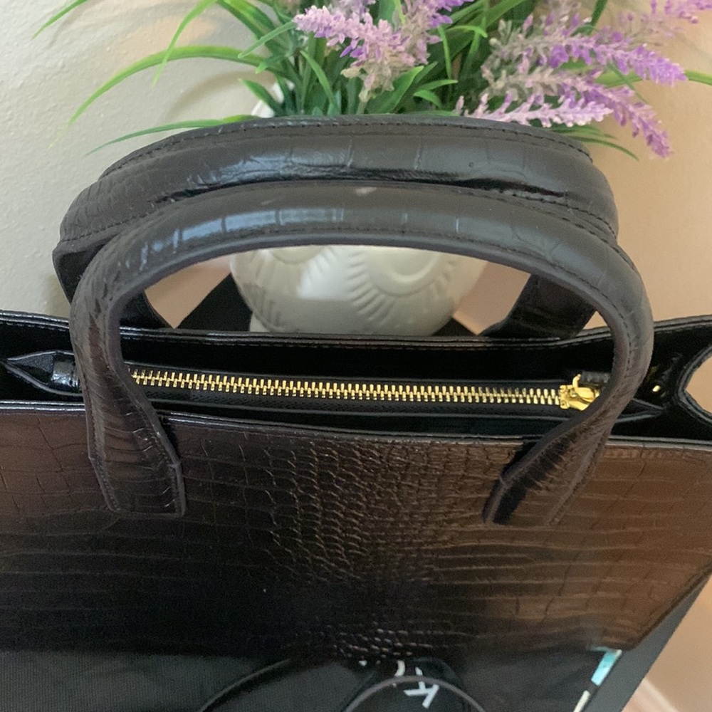 Kurt Geiger London Croc Embossed Leather Tote Bag - Picture 17 of 17
